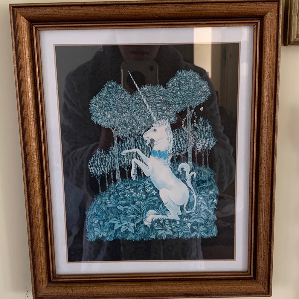 Framed Medieval Unicorn Print - Picture 3 of 7